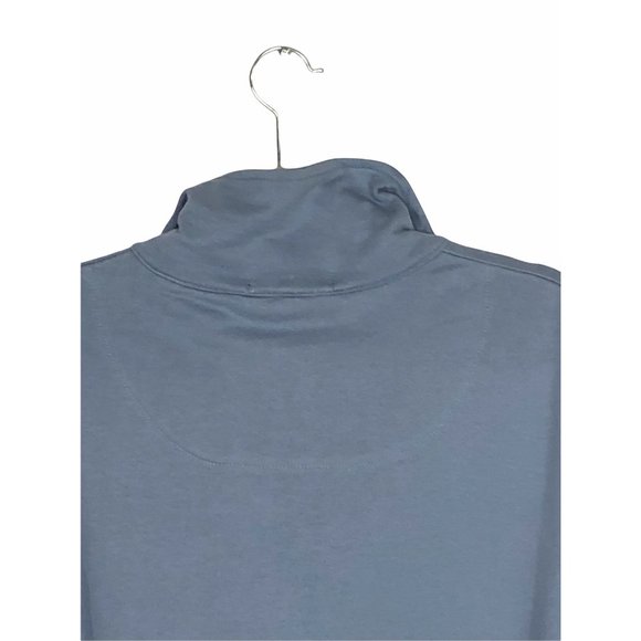 Slate and Stone NWT Sweatshirt Large Quarter Zip French Terry Light Blue - Picture 8 of 9